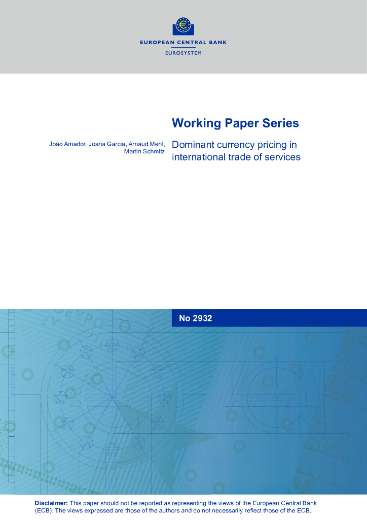 欧洲央行：国际服务贸易中的主导货币定价（英文版）