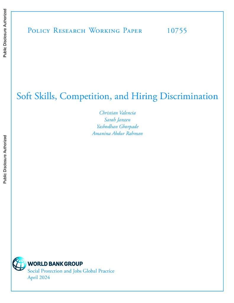 世界银行：软技能、竞争和雇佣歧视（英文版）