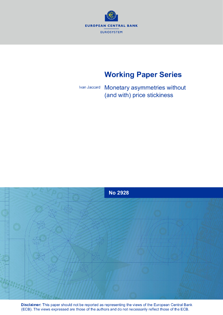欧洲央行：没有（和有）价格粘性的货币计量（英文版）