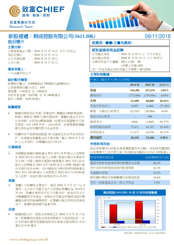 致富证券：新火科技控股（01611）港股公司研究报告-新股速递：桐成控股有限公司