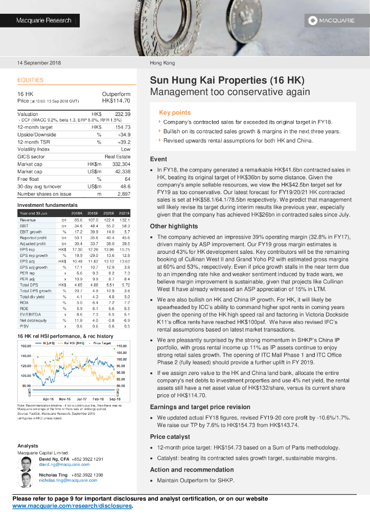 麦格理资本：新鸿基地产（00016）港股公司研究报告-Managementtooconservativeagain