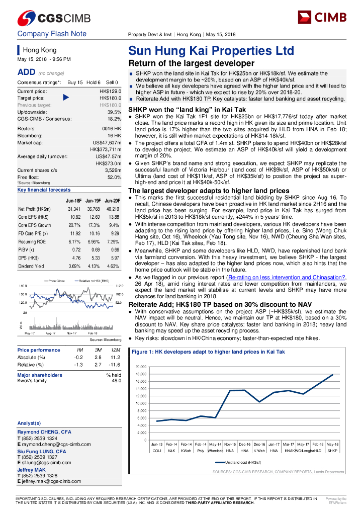 中国银河证券香港：新鸿基地产（00016）港股公司研究报告-Returnofthelargestdeveloper