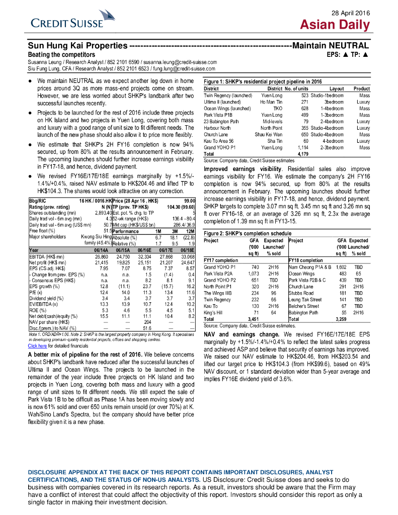 瑞信银行：新鸿基地产（00016）港股公司研究报告-Beatingthecompetitors