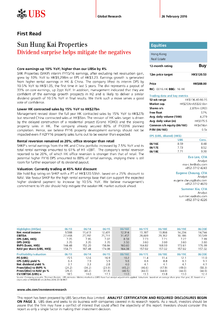 瑞银证券：新鸿基地产（00016）港股公司研究报告-Dividendsurprisehelpsmitigatethenegatives