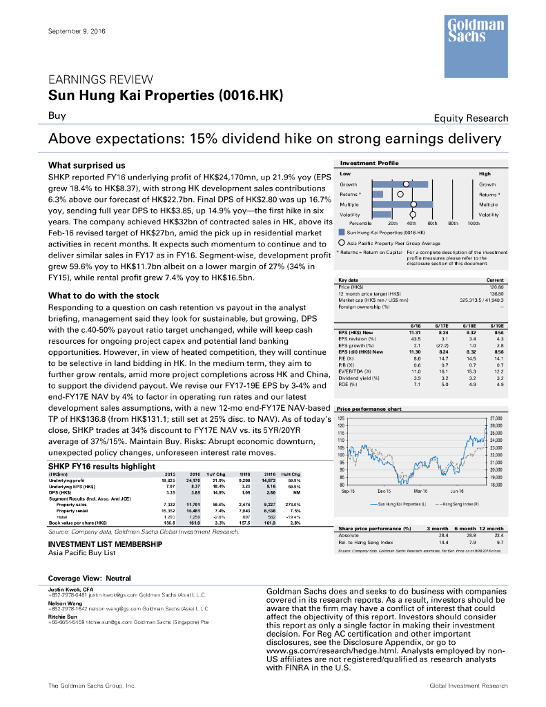 高盛：新鸿基地产（00016）港股公司研究报告-Aboveexpectations:15%dividendhikeonstrongearningsdelivery