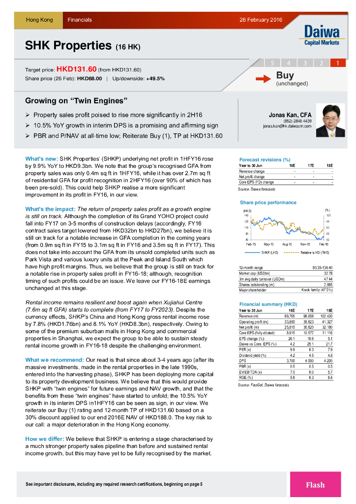 大和证券：新鸿基地产（00016）港股公司研究报告-Growingon“TwinEngines”