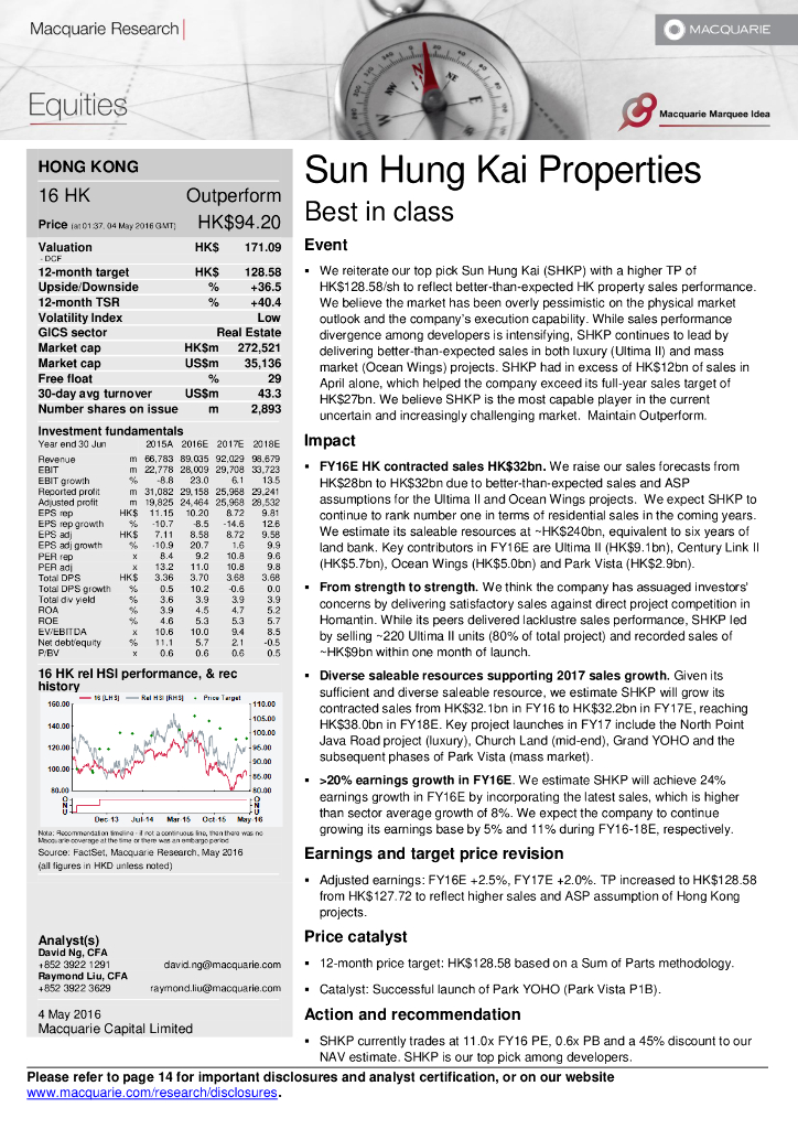 麦格理资本：新鸿基地产（00016）港股公司研究报告-Bestinclass