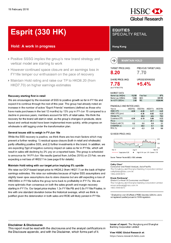 汇丰银行：思捷环球（00330）港股公司研究报告-Hold:Aworkinprogress