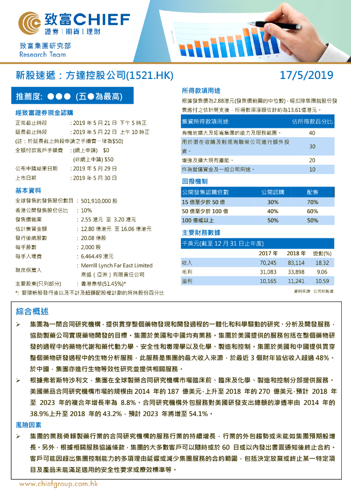 致富证券：新股速递：方达控股公司