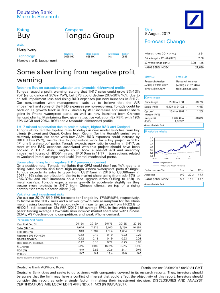 德意志银行：通达集团（00698）港股公司研究报告-Somesilverliningfromnegativeprofitwarning
