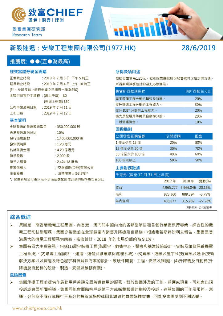 致富证券：新股速递：安乐工程集团有限公司