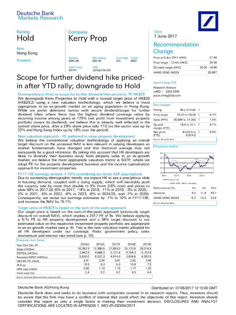 德意志银行：嘉里建设（00683）港股公司研究报告-ScopeforfurtherdividendhikepricedinafterYTDrally;downgradetoHold