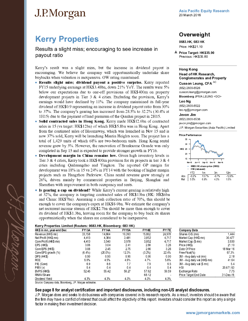 JP摩根资产管理公司亚洲：嘉里建设（00683）港股公司研究报告-Resultsaslightmiss;encouragingtoseeincreaseinpayoutratio
