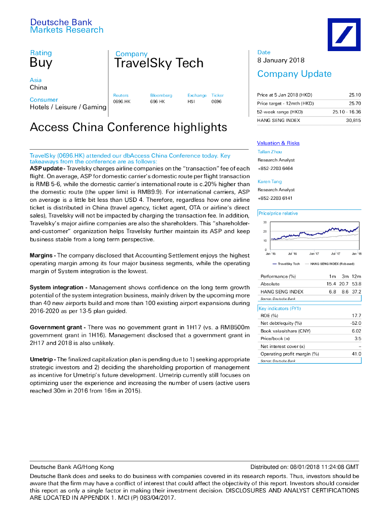 德意志银行：中国民航信息网络（00696）港股公司研究报告-AccessChinaConferencehighlights