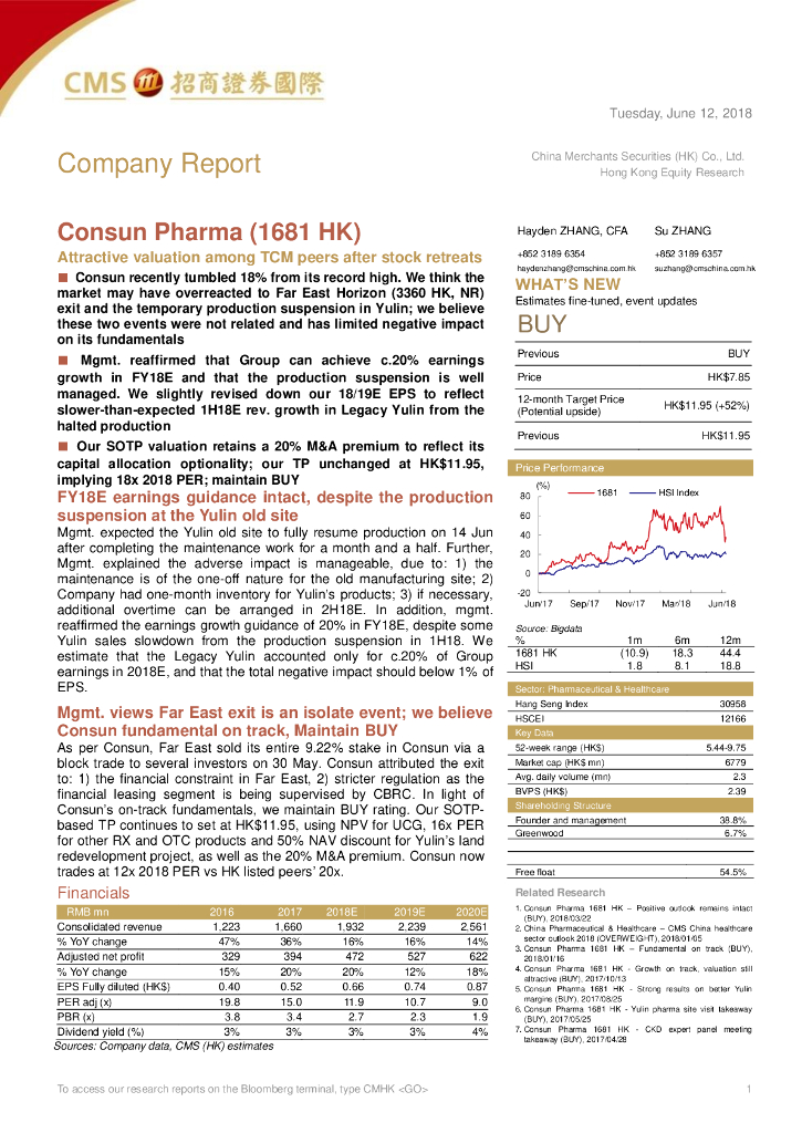 招商证券(香港)：康臣药业（01681）港股公司研究报告-AttractivevaluationamongTCMpeersafterstockretreats