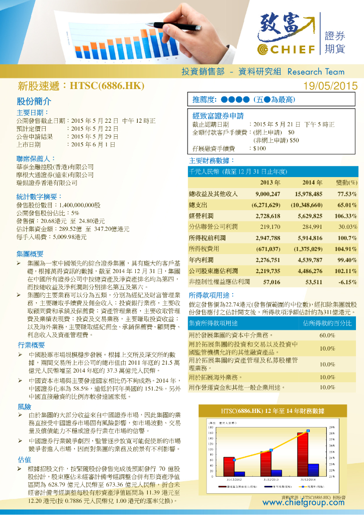 致富证券：华泰证券（06886）港股公司研究报告-新股速递