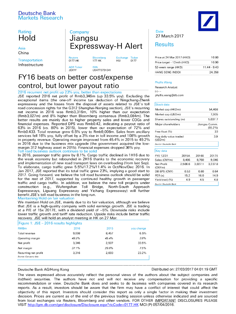 德意志银行：江苏宁沪高速公路（00177）港股公司研究报告-FY16beatsonbettercost/expensecontrol,butlowerpayoutratio