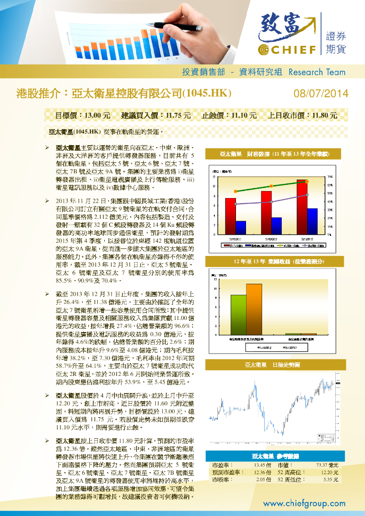 致富证券：亚太卫星（01045）港股公司研究报告-港股推介