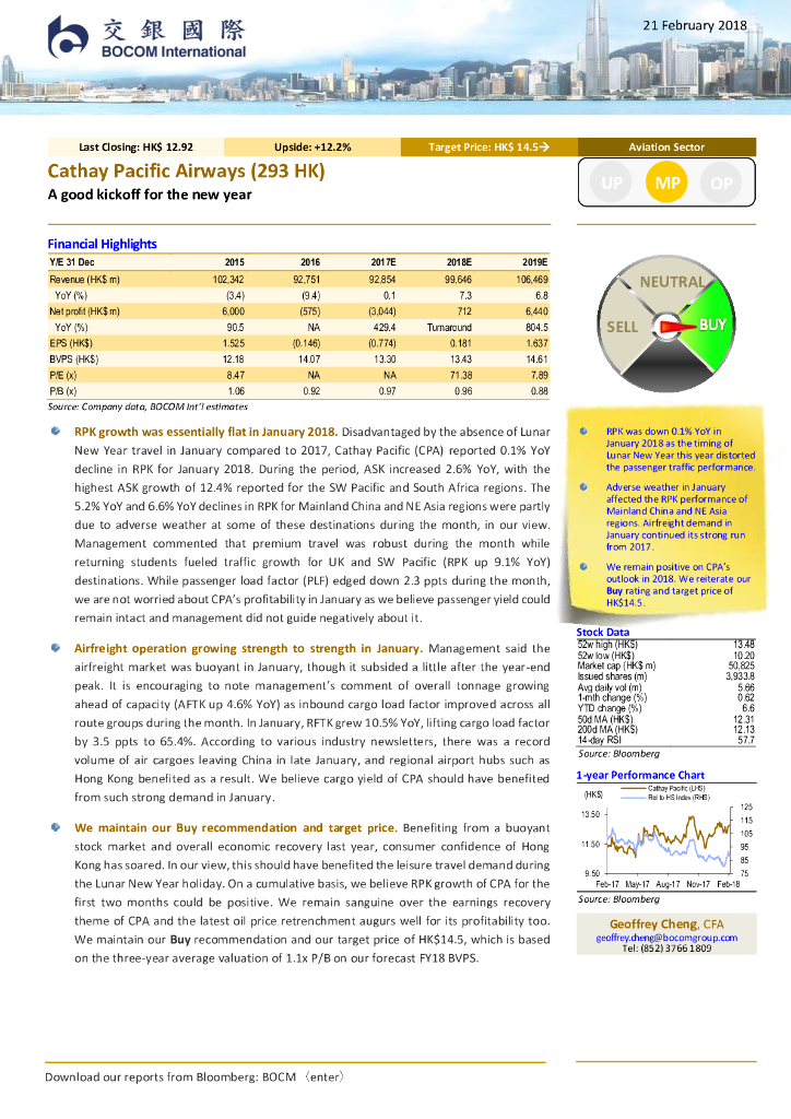 交银国际证券：国泰航空（00293）港股公司研究报告-Agoodkickoffforthenewyear