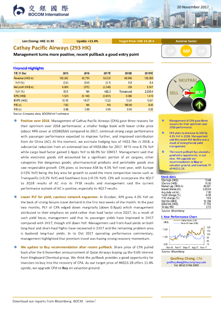 交银国际证券：国泰航空（00293）港股公司研究报告-Managementturnsmorepositive;recentpullbackagoodentrypoint