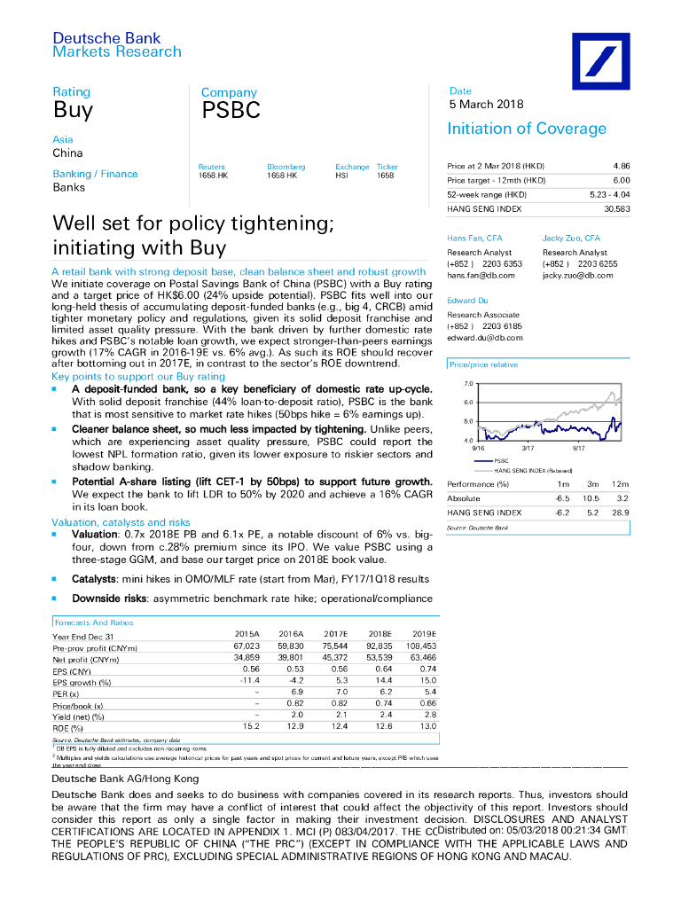 德意志银行：邮储银行（01658）港股公司研究报告-Wellsetforpolicytightening;initiatingwithBuy
