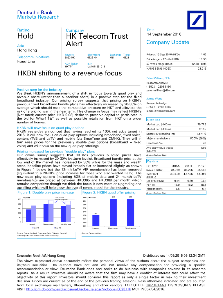 德意志银行：香港电讯-SS（06823）港股公司研究报告-HKBNshiftingtoarevenuefocus