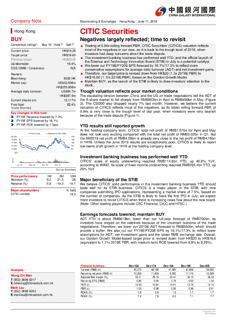 中国银河国际证券：中信证券（06030）港股公司研究报告-Negativeslargelyreflected;timetorevisit