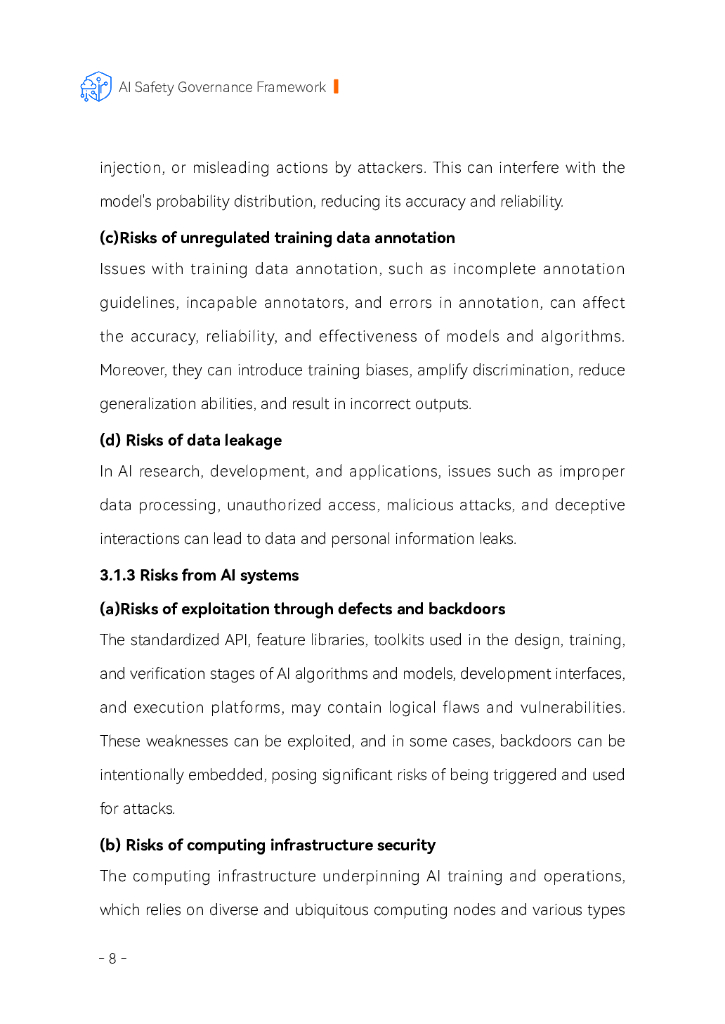 全国网络安全标准化技术委员会：2024人工智能安全治理框架1.0版（英文版）_第10页