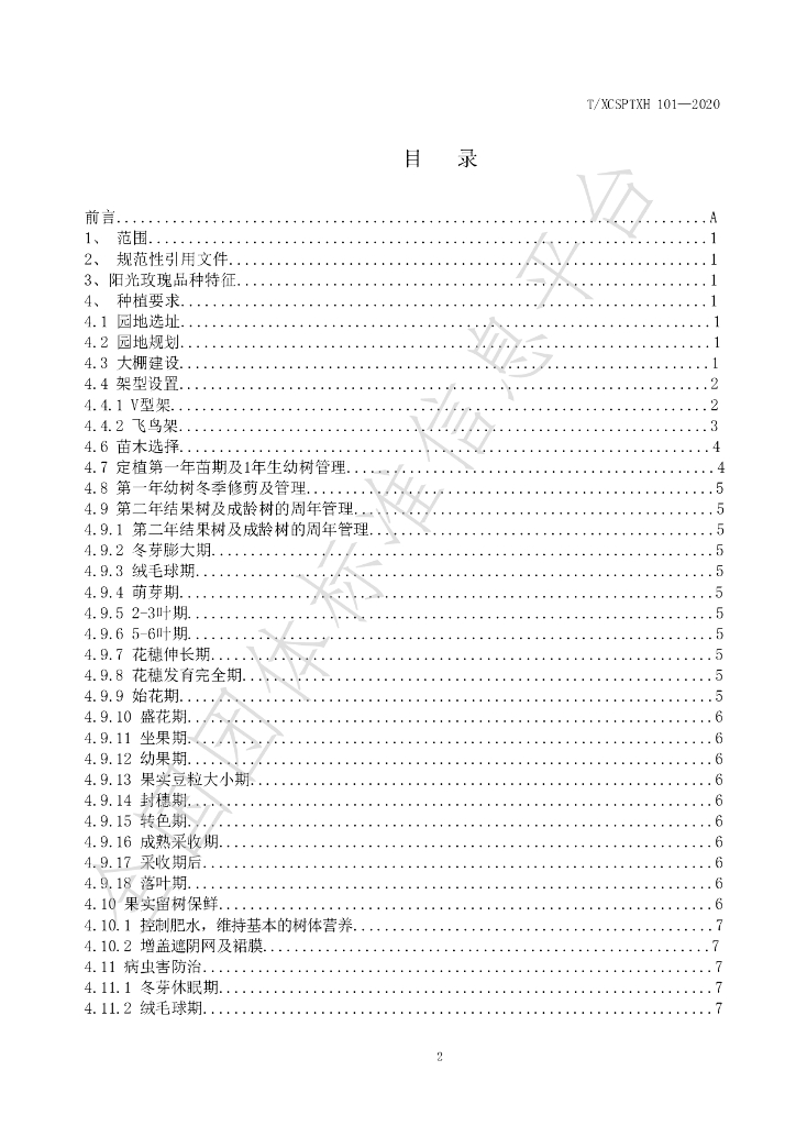 T/XCSPTXH 101-2020 标准预览