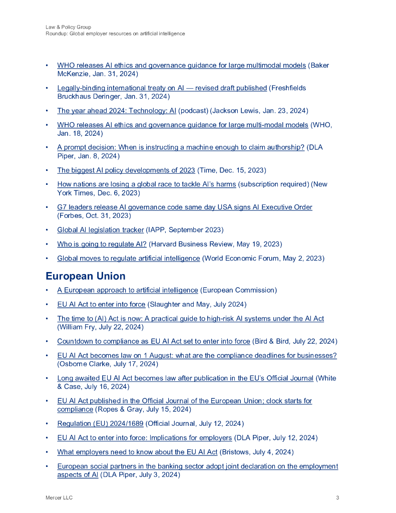 Mercer美世咨询：2024年全球雇主人工智能资源概览报告（英文版）_第6页