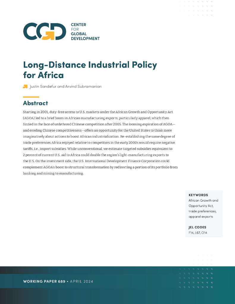 全球发展中心：非洲远程工业政策（英文版）