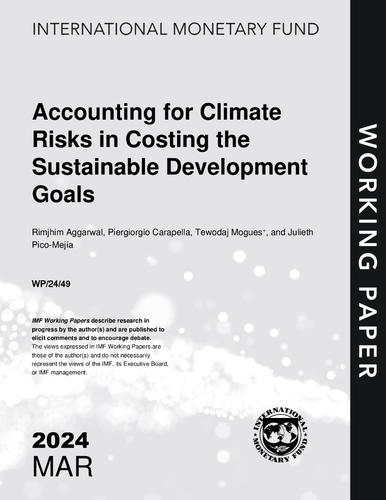 国际货币基金组织：可持续发展目标成本核算中的气候风险（英文版）
