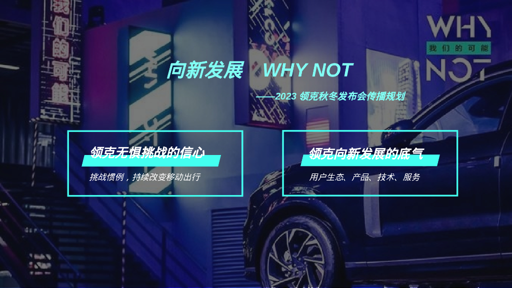 向新发展WHY NOT——2023领克秋冬发布会传播规划