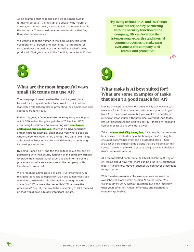 BambooHR：2024年AI相关问题解答：人力资源专家的十大疑问报告（英文版）_第7页