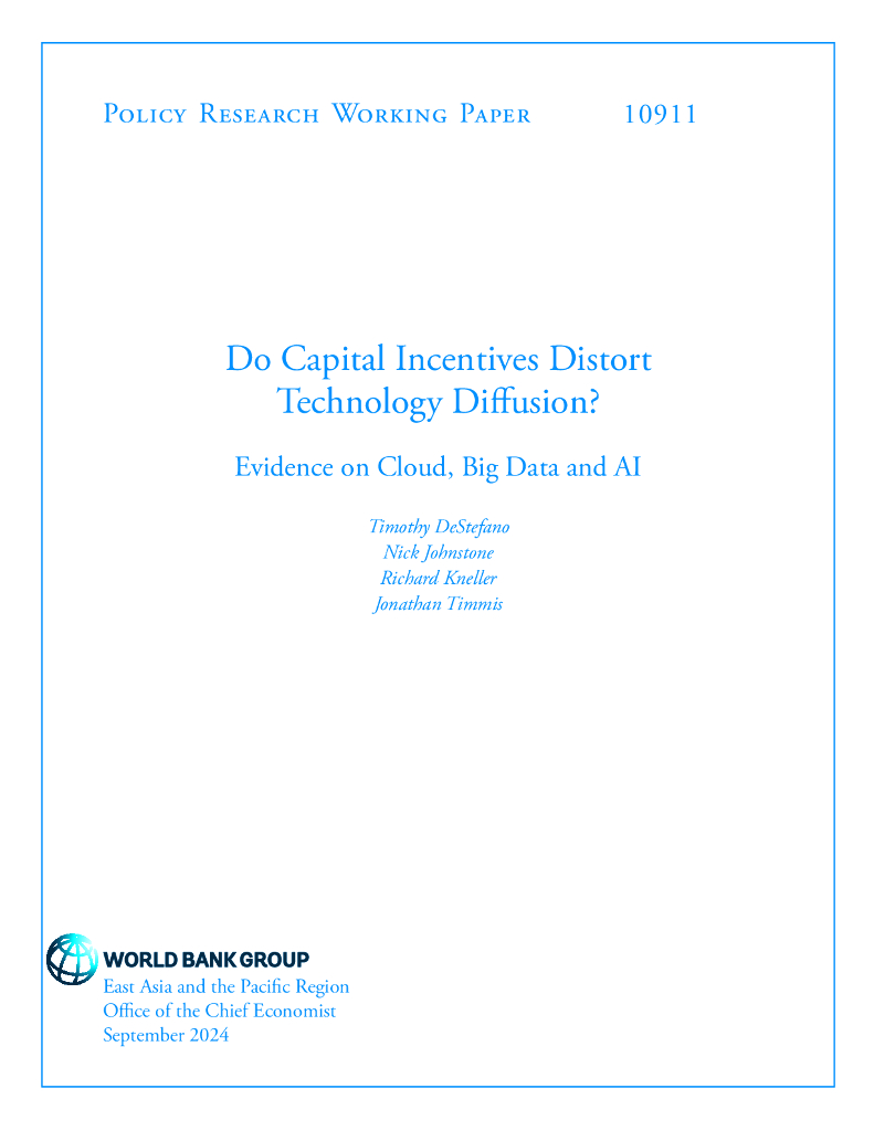 世界银行：资本激励是否会扭曲技术扩散？云、大数据和人工智能的证据（英文版）