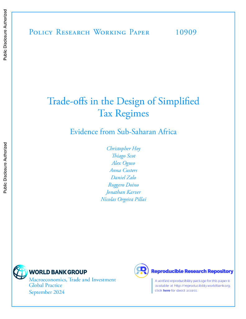 世界银行：简化税制设计中的权衡：来自撒哈拉以南非洲的证据（英文版）