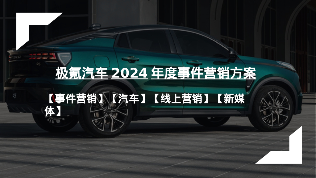 极氪汽车2024年度事件营销方案