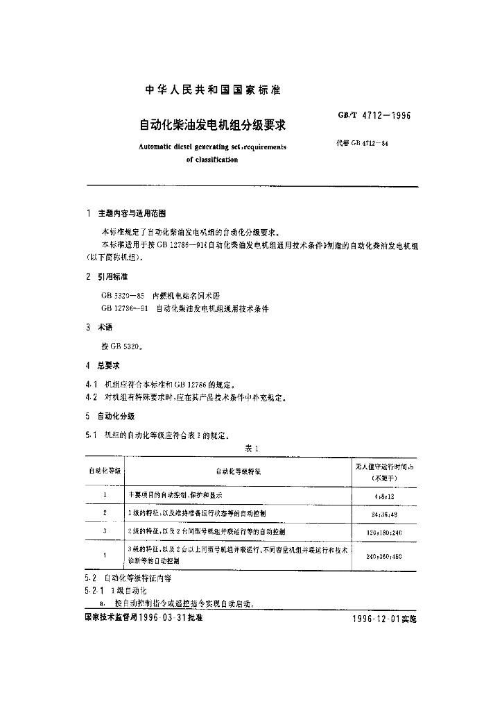 GB/T 4712-1996 标准预览
