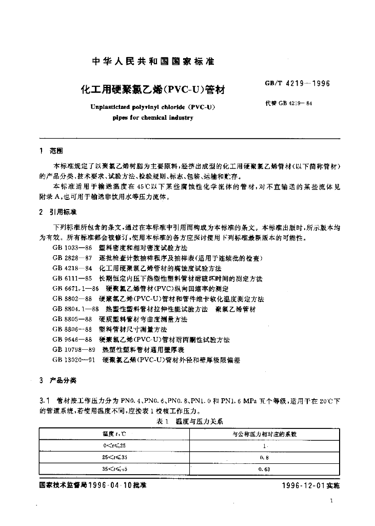 GB/T 4219-1996 标准预览