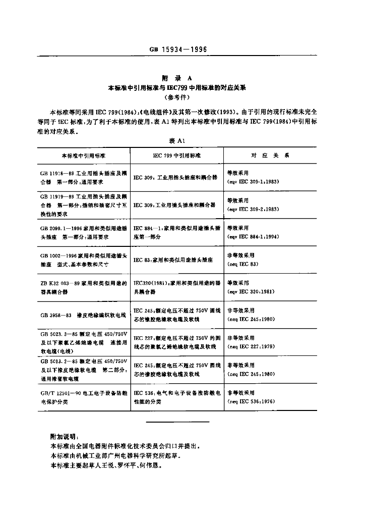 GB 15934-1996 标准预览