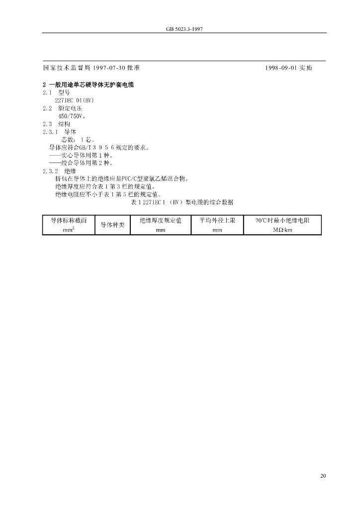 GB 5023.3-1997 标准预览