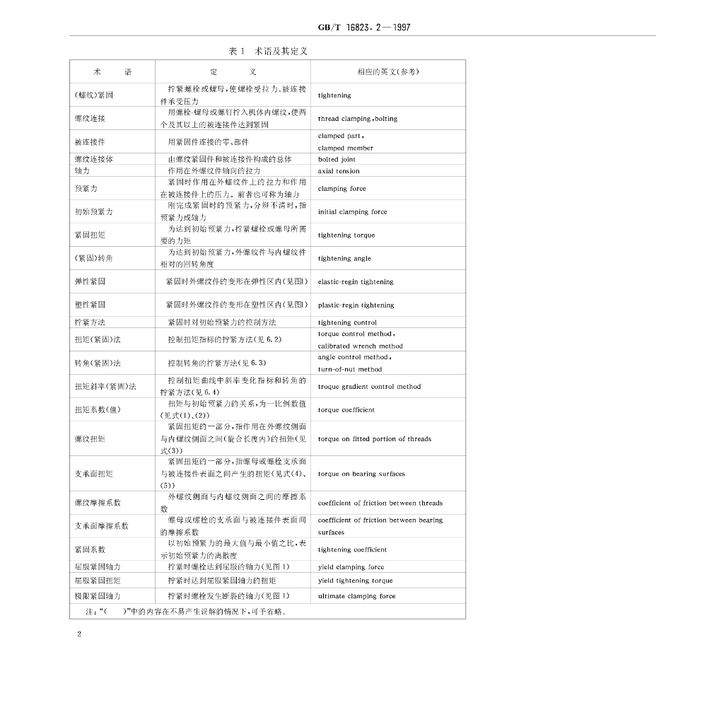 GB/T 16823.2-1997 螺纹紧固件紧固通则_国家标准 - 电子标准网