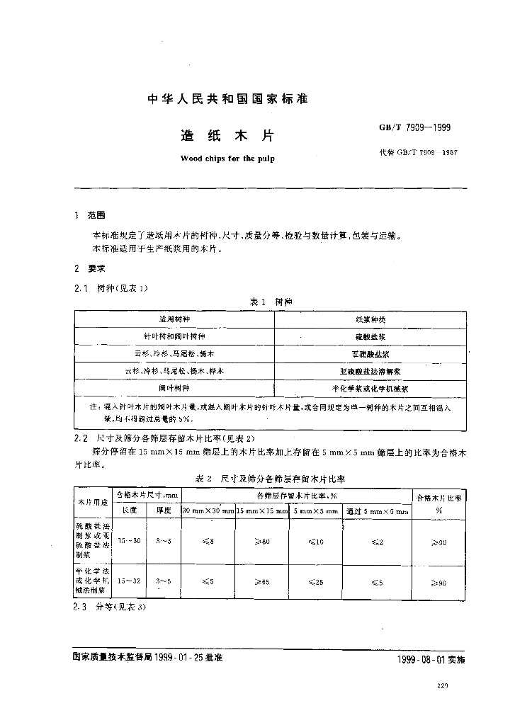 GB/T 7909-1999 标准预览