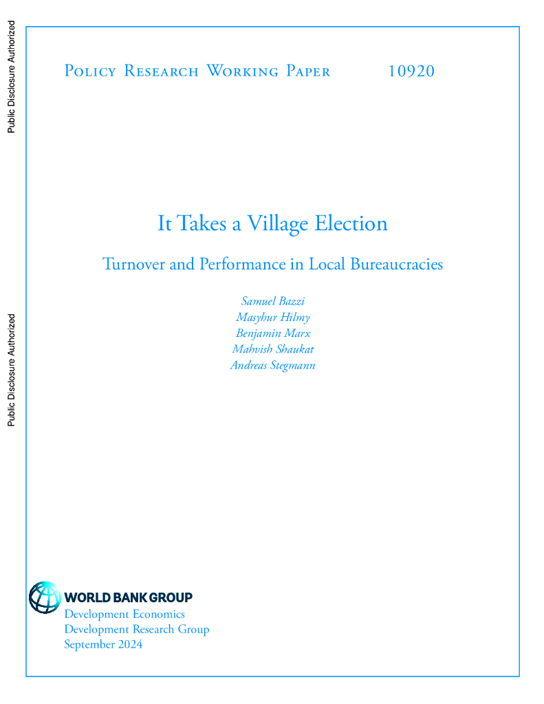 世界银行：需要乡村选举：地方政府的更替和表现（英文版）