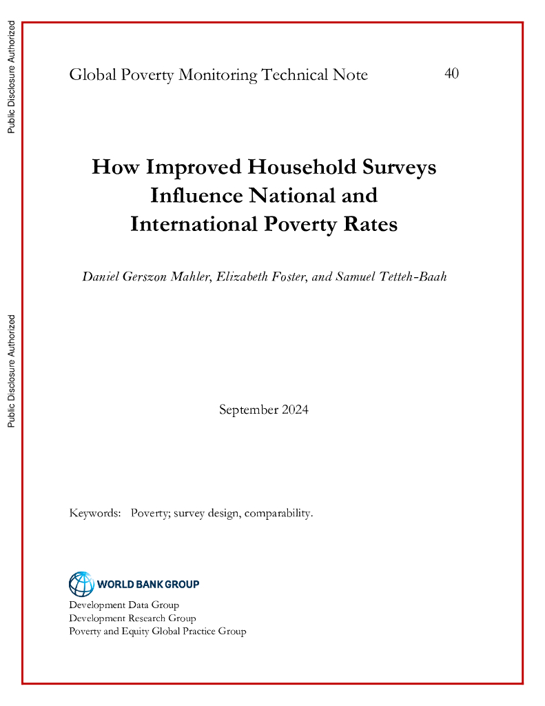 世界银行：改进的家庭调查如何影响国家和国际贫困率（英文版）
