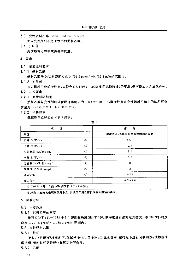 GB 18350-2001 标准预览