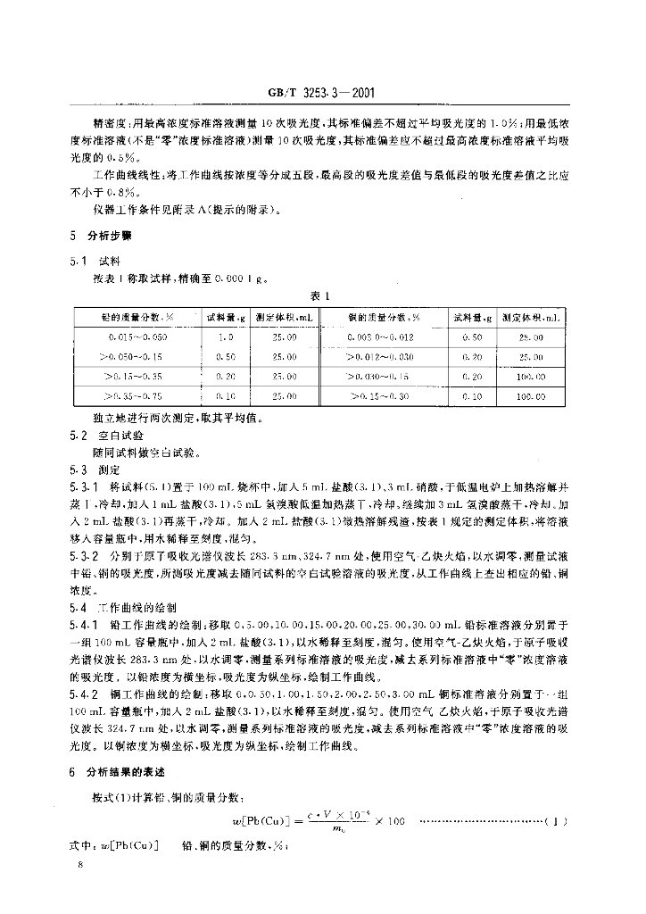 GB/T 3253.3-2001 标准预览