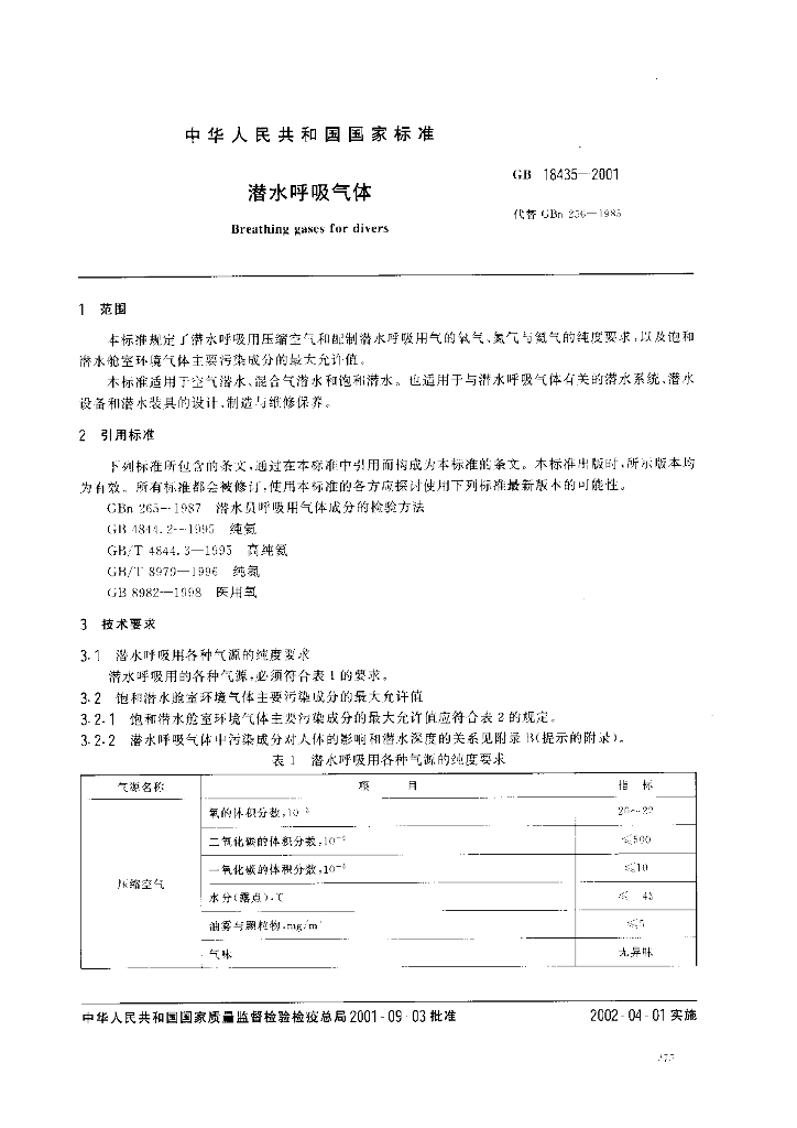 GB 18435-2001 标准预览