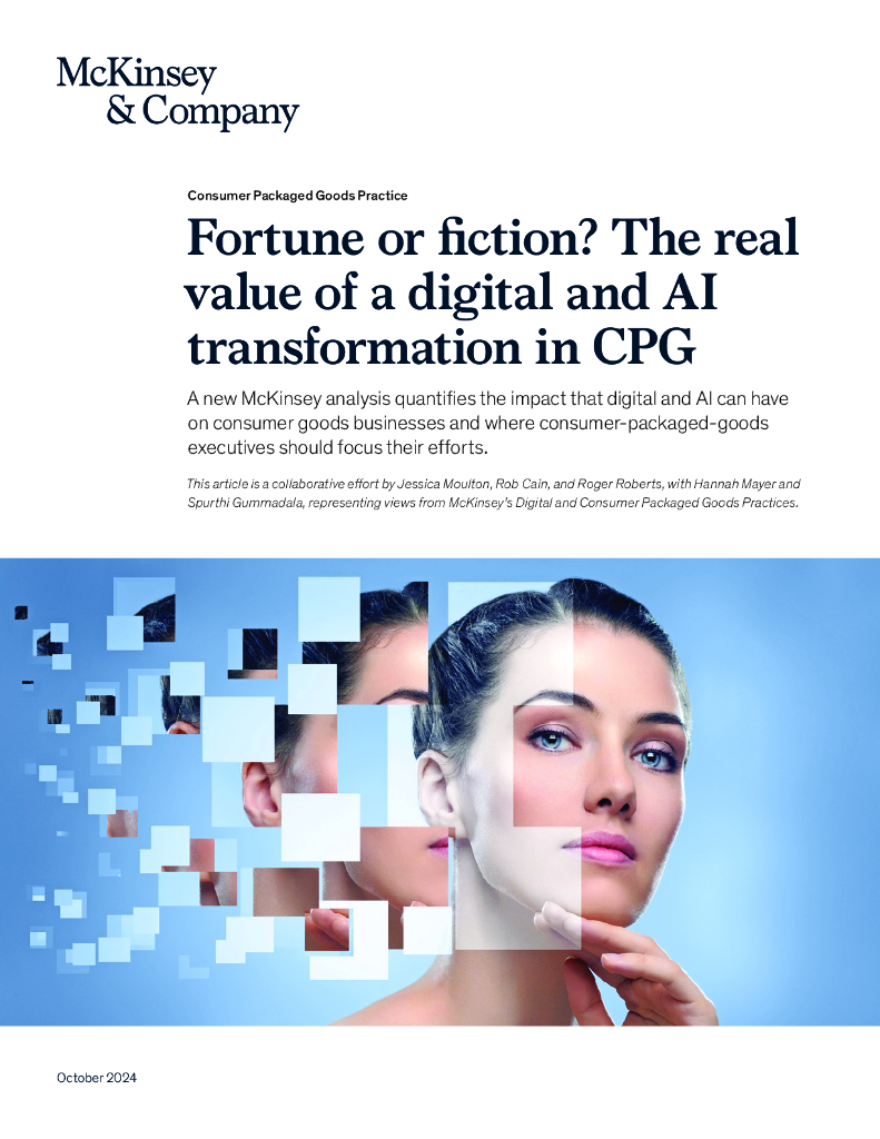 麦肯锡：2024年财富还是虚构？CPG数字化和<em>人工智能</em>转型的真正价值报告（英文版） 海报