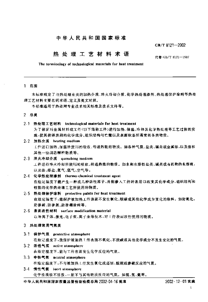 GB/T 8121-2002 标准预览